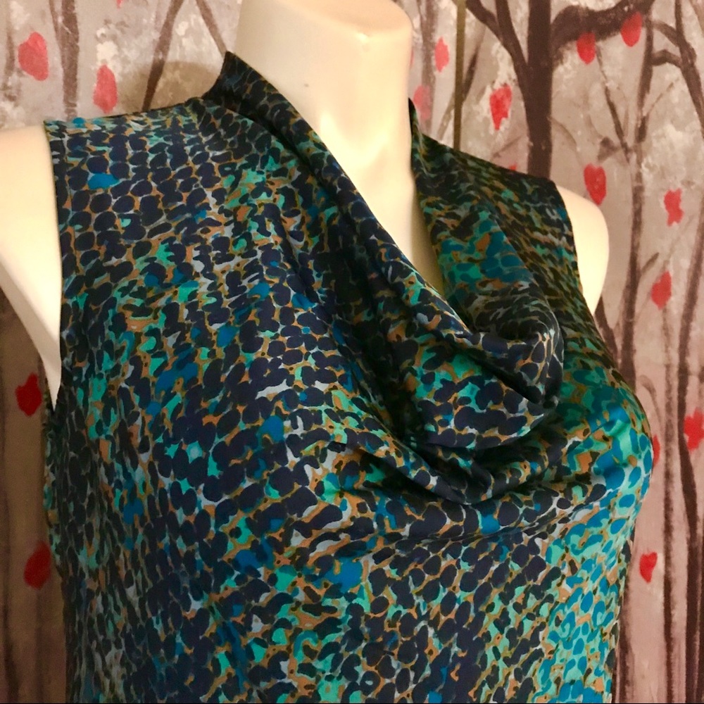 Sharp Snake Python Print Cowl Neck Top-Fits Like … - image 3